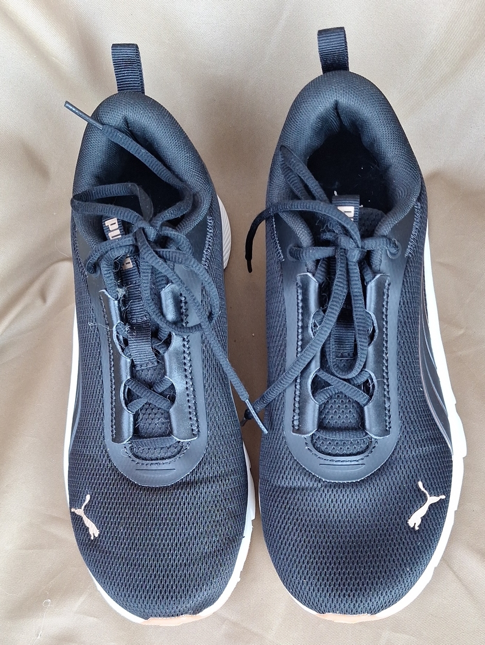 Puma Women’s Black and White Mesh Sneakers
